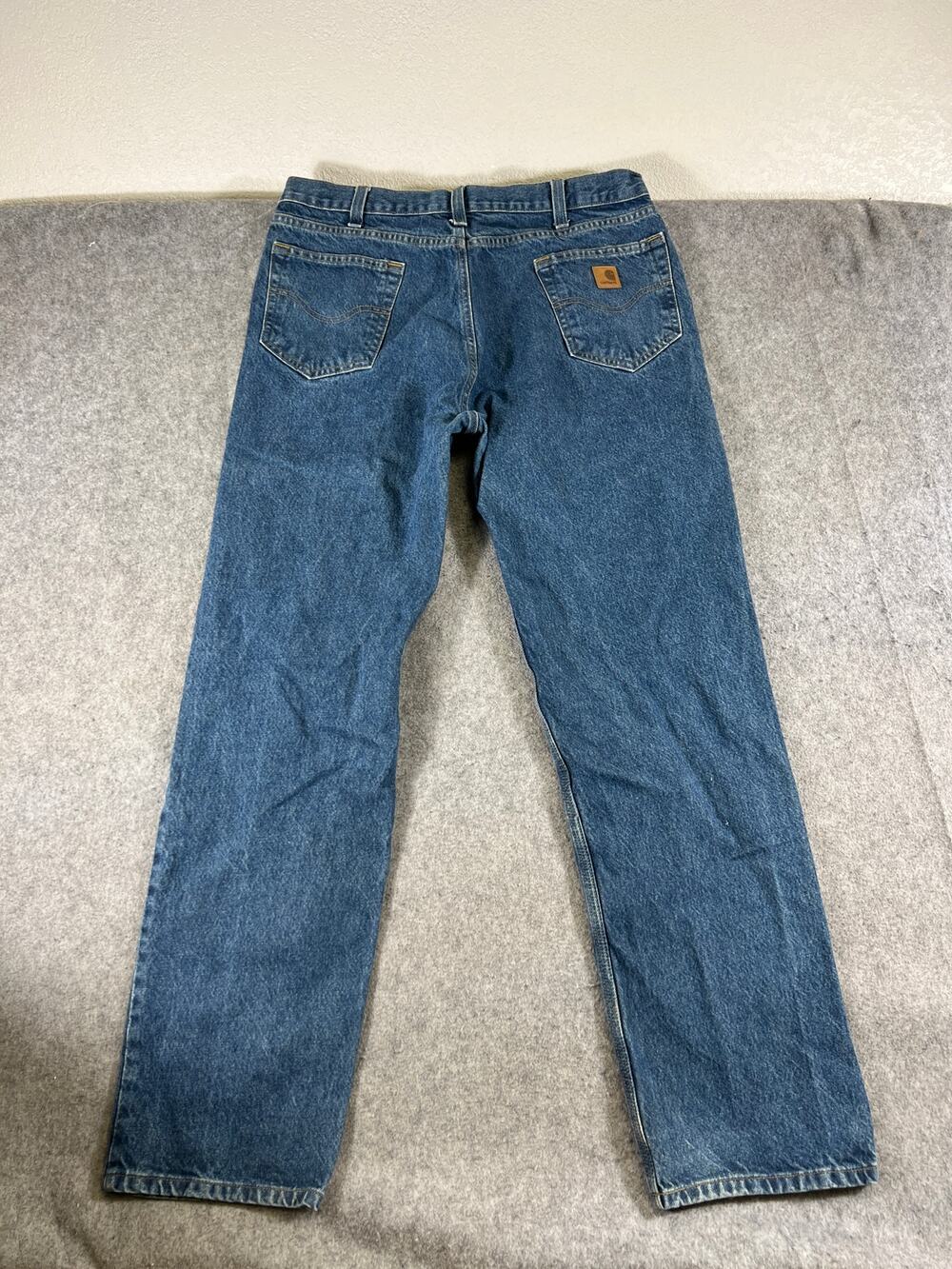 Carhartt Jeans Mens Size 38x34 Blue Straight Relaxed Fit Denim Workwear Outdoor